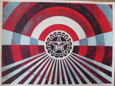 Shepard FAIREY (Obey) - Tunnel Vision (Standard Blue), 2018 - Sérigraphie signée au crayon 2