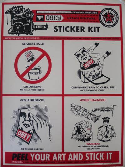 Shepard FAIREY (Obey) - Sticker Kit, 2009 - Sérigraphie signée au crayon 2