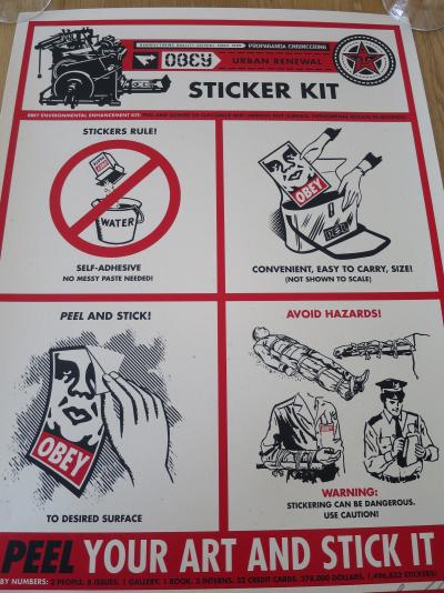 Shepard FAIREY (Obey) - Sticker Kit, 2009 - Sérigraphie signée au crayon 2