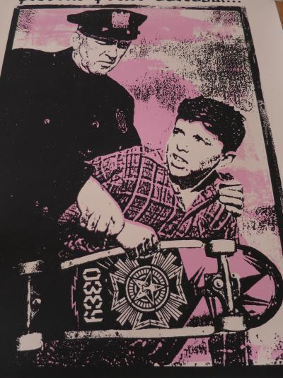 Shepard FAIREY (Obey) - Prevent Police Boredom, 2018 - Sérigraphie signée au crayon 2