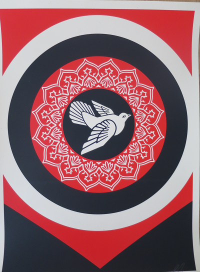 Shepard FAIREY (Obey) - Obey Peace Dove (Black), 2011 - Sérigraphie signée au crayon 2