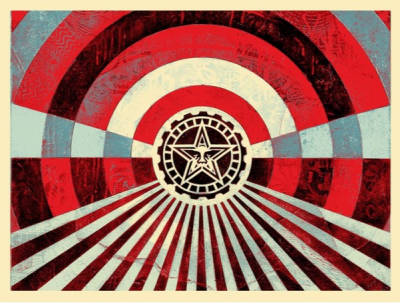 Shepard FAIREY (Obey) - Tunnel Vision (Standard Blue), 2018 - Sérigraphie signée au crayon 2
