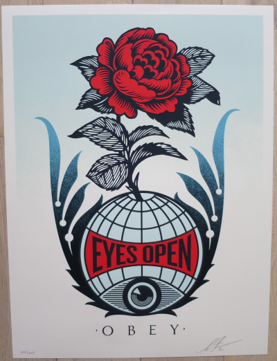 Shepard FAIREY (Obey) - Eyes Open, 2020 - Sérigraphie signée au crayon 2