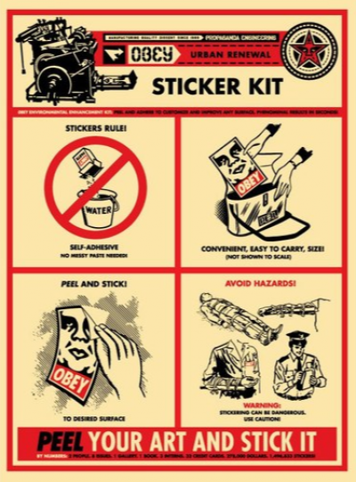 Shepard FAIREY (Obey) - Sticker Kit, 2009 - Sérigraphie signée au crayon 2