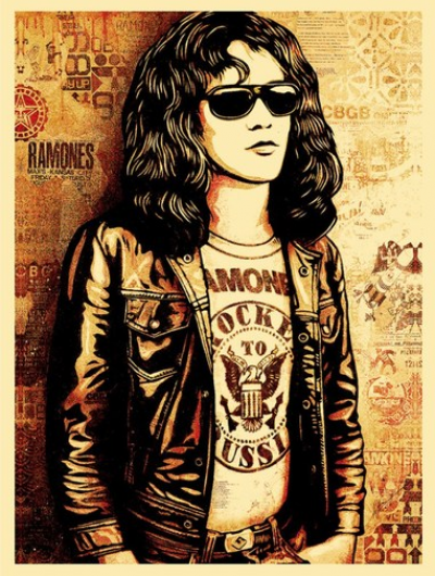 Shepard FAIREY (Obey) - Tommy Ramone (Red), 2016 - Sérigraphie signée au crayon 2