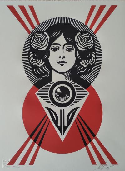 Shepard FAIREY (Obey) - Third Eye Open 2024 Letterpress Shepard Fairey Obey 2