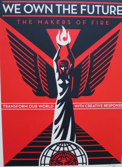 Shepard FAIREY (Obey) - Eyes Open, 2020 - Sérigraphie signée au crayon 2