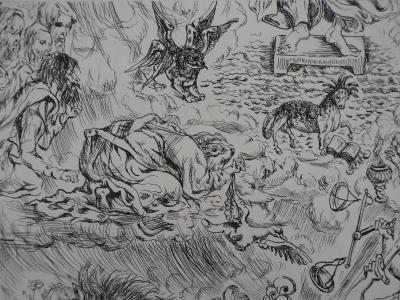 Tsuguharu FOUJITA - Les Cavaliers de l’Apocalypse, 1959 - Gravure signée 2