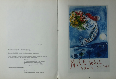Marc CHAGALL - La baie des anges, 1961 - Affiche lithographique originale 2