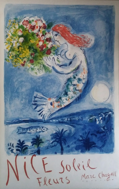 Marc CHAGALL - La baie des anges, 1961 - Affiche lithographique originale 2