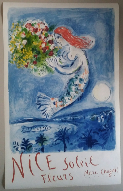 Marc CHAGALL - La baie des anges, 1961 - Affiche lithographique originale 2