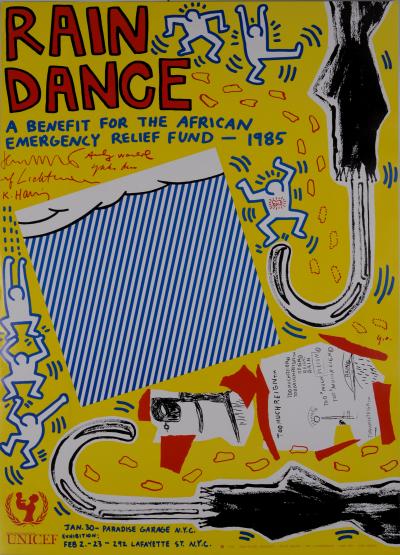 Keith HARING - Rain Dance. 1985 - Original offset lithograph 2