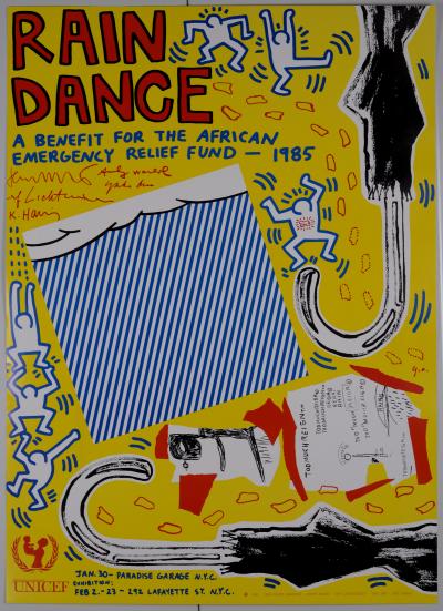Keith HARING - Rain Dance. 1985 - Original offset lithograph 2