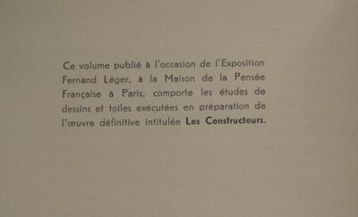 Fernand LEGER - Les constructeurs, 1951 - Edition originale 2