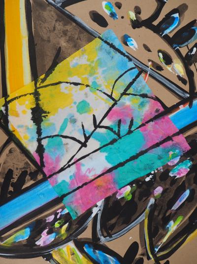 Jacques POLI : Les Perruches IV - Aquarelle originale signée 2
