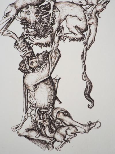 Cécile REIMS: L’arbitre de guerre - Gravure originale signée 2