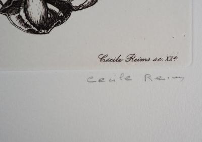 Cécile REIMS: Le chevalier- Gravure originale signée 2