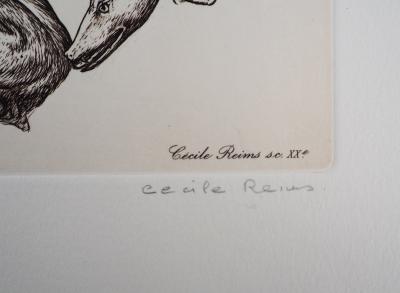Cécile REIMS : Ronde - Gravure originale signée 2