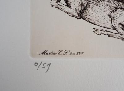 Cécile REIMS : Ronde - Gravure originale signée 2