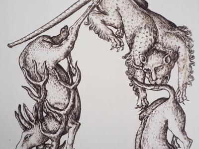 Cécile REIMS : Ronde - Gravure originale signée 2