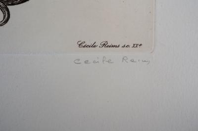 Cécile REIMS - Chaîne animale - Gravure originale signée 2