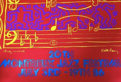 Keith HARING et Andy WARHOL - Montreux Jazz Festival, 1986 - Sérigraphie 2