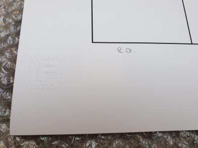 Gottfried HONEGGER - Composition 3 carrés 3D (vert, noir, jaune), 2015 - Sérigraphie signée au crayon 2