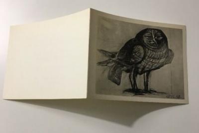 Pablo PICASSO (d’après) - La Chouette, Carton d’invitation, 1966 - Impression Offset 2