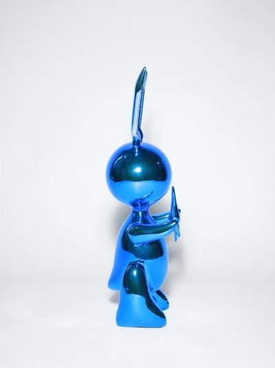 Jeff KOONS (d’après) - Blue Rabbit - Alliage de zinc 2