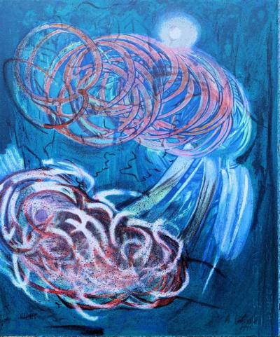 André VERDET :  Le Rêve - Lithographie originale signée au crayon 2