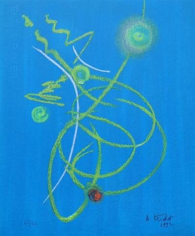 André VERDET - Le paradis - Lithographie signée au crayon 2