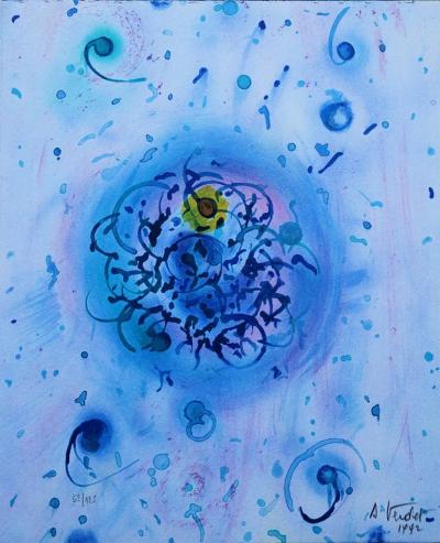 André VERDET :  L’origine des choses - Lithographie originale signée au crayon 2