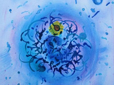 André VERDET :  L’origine des choses - Lithographie originale signée au crayon 2