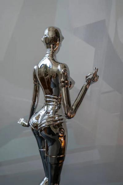 Break Out - Metropolis II - Chromed Zinc Sculpture 2