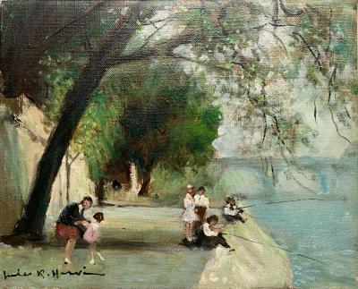 Jules René HERVÉ  - Quai de Seine à Paris - Huile sur toile 2