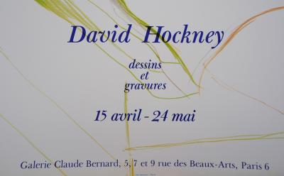 David HOCKNEY - Dessins et gravures , 1975 - Affiche originale 2