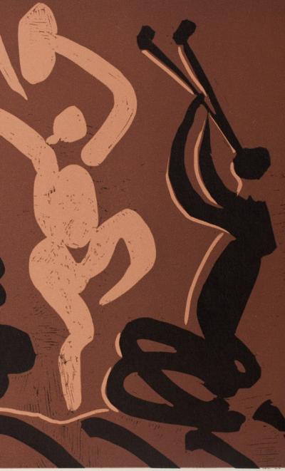 Pablo Picasso: Dancers and Musicians - Linocut (1962) 2