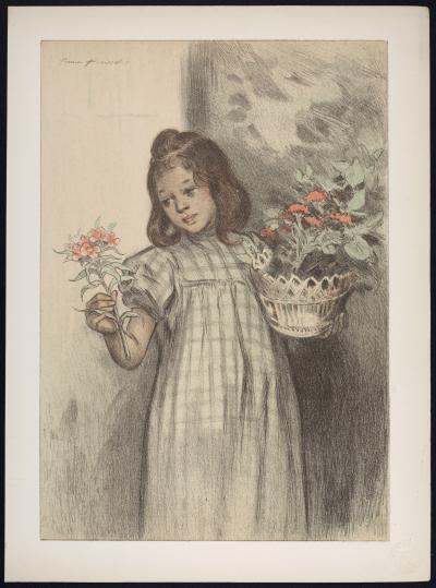 Firmin BOUISSET - L'Estampe Moderne : Bouquetière, 1899 - Lithograph 2