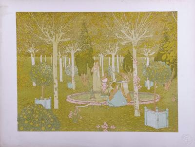 Gaston DE LATENAY - Le Parc, circa 1897 - Lithographie 2