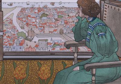 Gustave-Max STEVENS -  Solveig, circa 1897 - Original lithograph 2