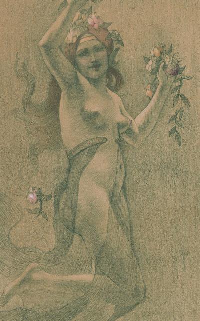 Armand RASSENFOSSE - Danseuses aux fleurs, vers 1897 - Lithographie 2