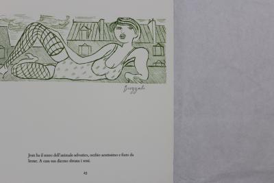 Dino BUZZATI - Les jambes de Saint Germain, 1971 - Gravure signée à la main 2