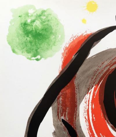 Joan MIRO - Visage en spirale - Lithographie signée dans la planche 2