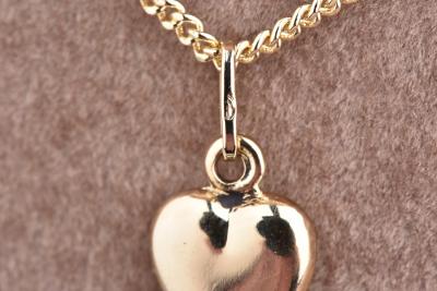 Pendentif cœur en or jaune 2
