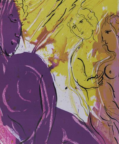 Marc CHAGALL - La Bible : l’Ange du Paradis, 1956 - Lithographie 2