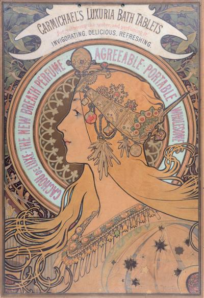 Alphonse MUCHA - Model for Cachou de luxe / Zodiac , 1898 - Original Lithograph 2