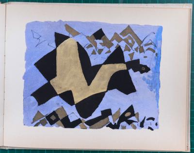 Georges BRAQUE - Le solitaire,1959 - Livret de 8 planches de pochoirs en couleurs 2