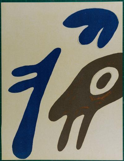 Jean ARP - Torse et nombril sur une table, 1962 - Lithographie 2