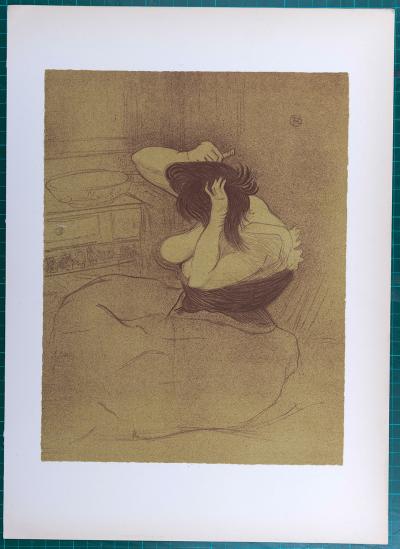 Henri De TOULOUSE LAUTREC - Femme se coiffant,1952 - Lithographie 2