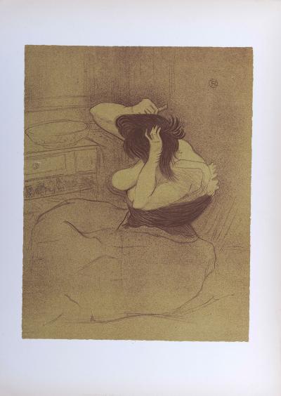 Henri De TOULOUSE LAUTREC - Femme se coiffant,1952 - Lithographie 2